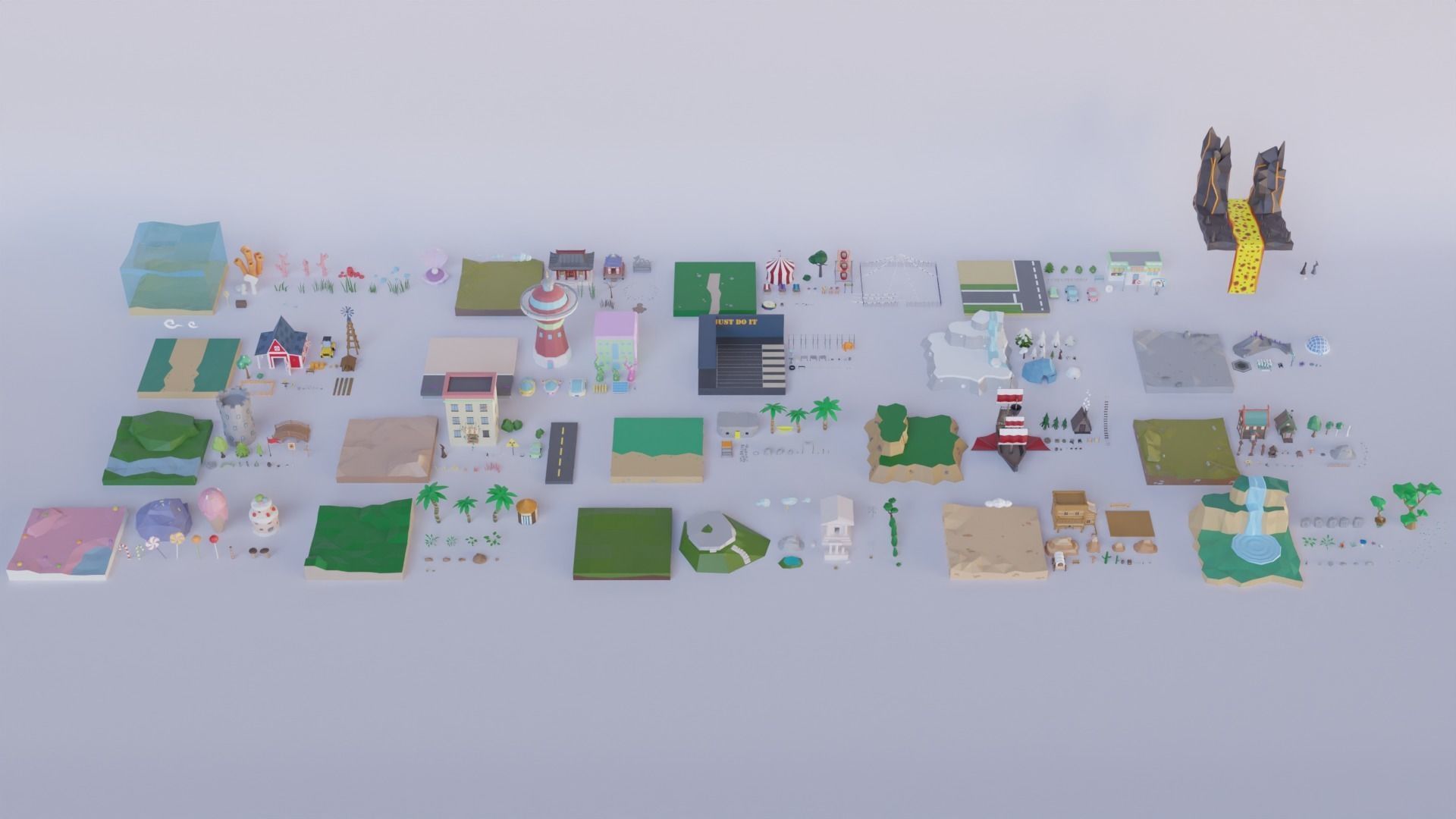 Low Poly Exterior Worlds Low-poly 3D model_3