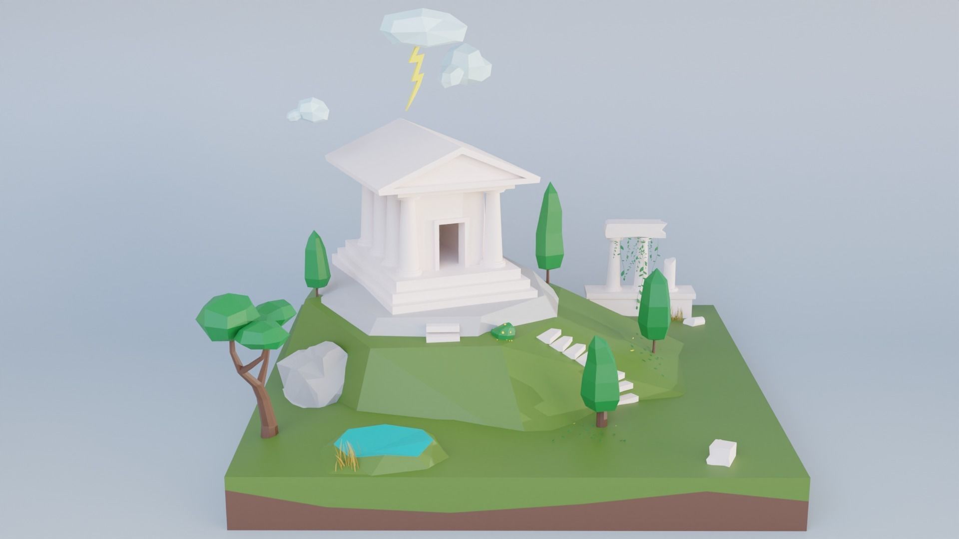 Low Poly Exterior Worlds Low-poly 3D model_10