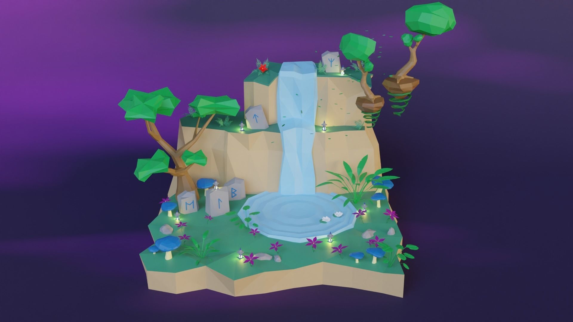 Low Poly Exterior Worlds Low-poly 3D model_13