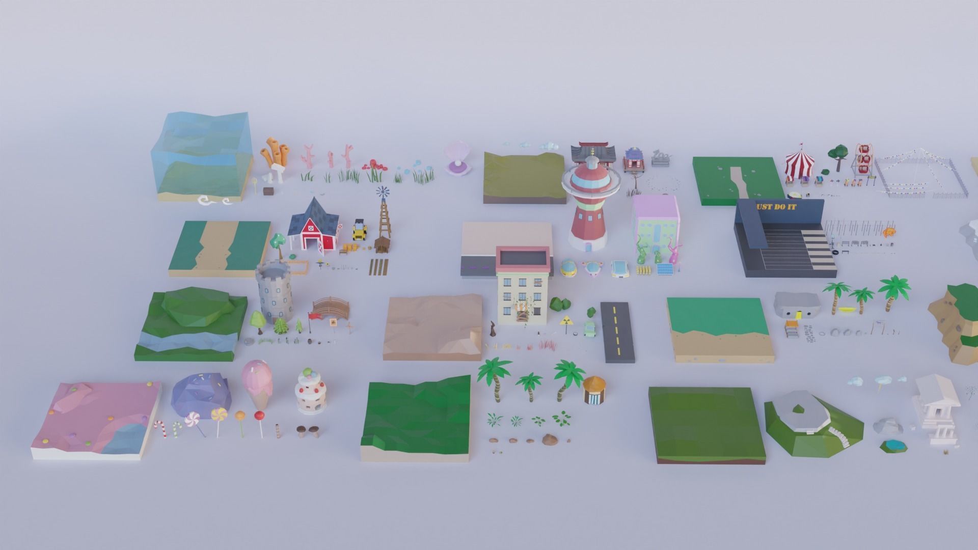 Low Poly Exterior Worlds Low-poly 3D model_4