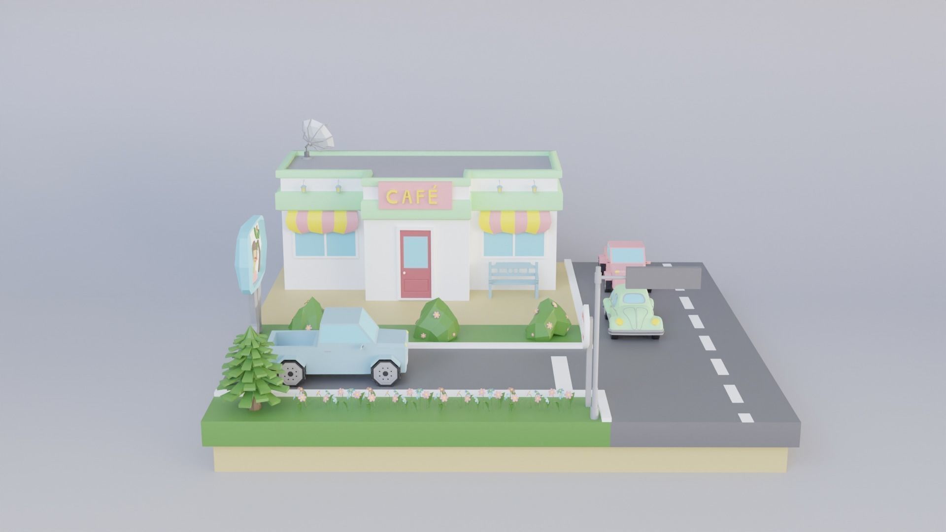 Low Poly Exterior Worlds Low-poly 3D model_11