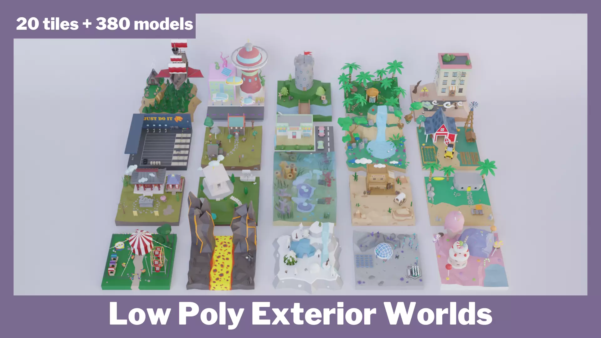 Low Poly Exterior Worlds Low-poly 3D model_0