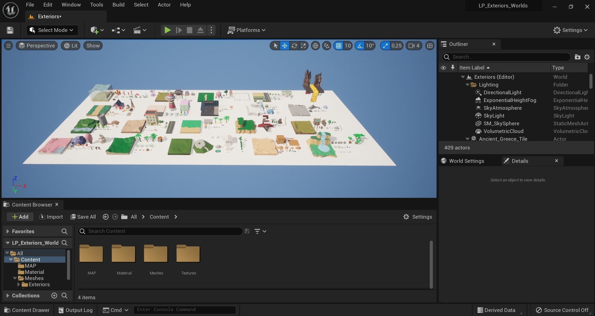 Low Poly Exterior Worlds Low-poly 3D model_26