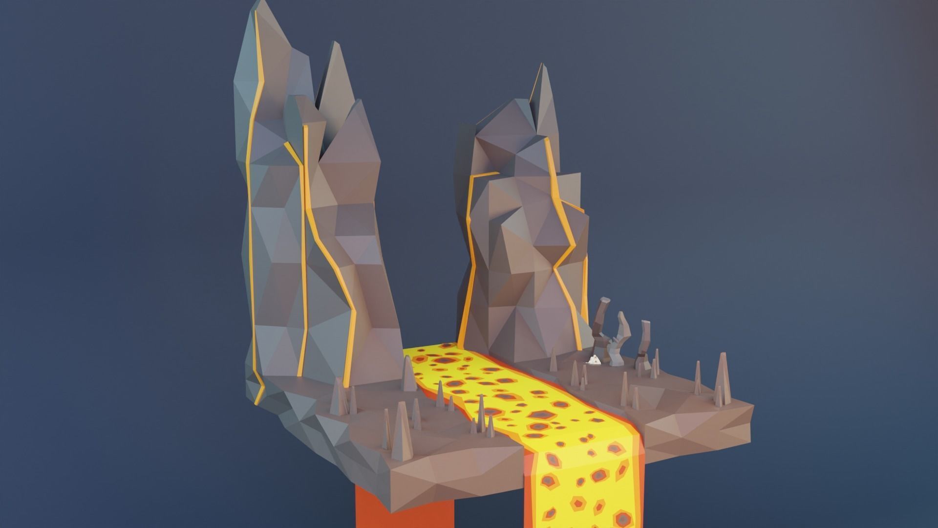 Low Poly Exterior Worlds Low-poly 3D model_23