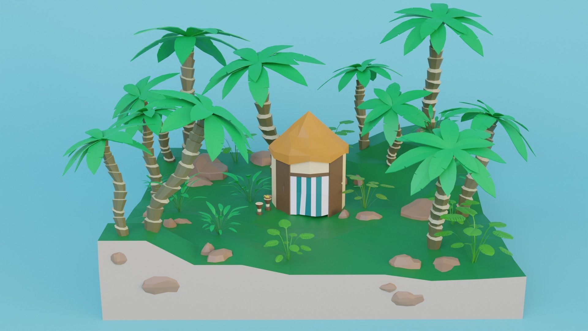 Low Poly Exterior Worlds Low-poly 3D model_22