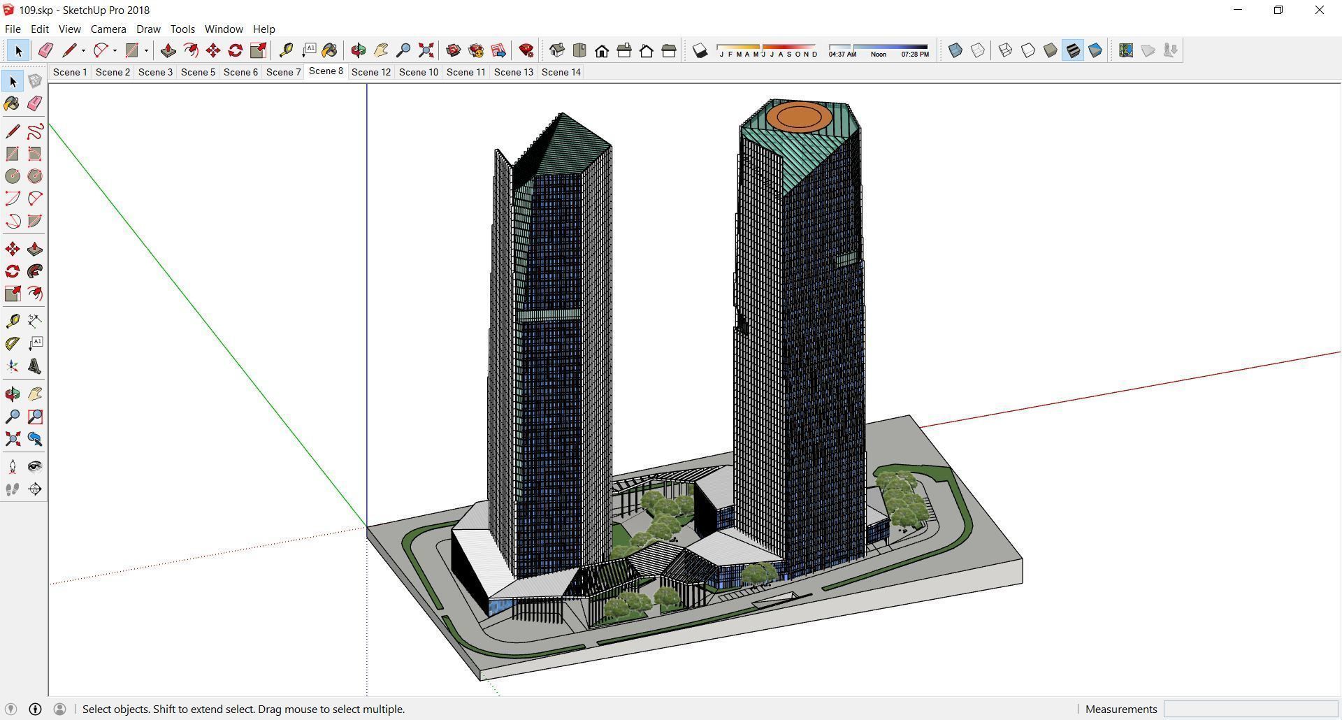 Sketchup Commercial Complex 109 3D model_12