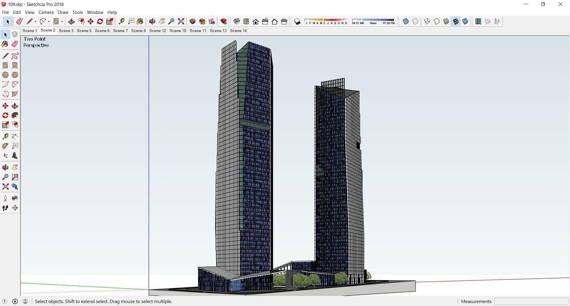 Sketchup Commercial Complex 109 3D model_7
