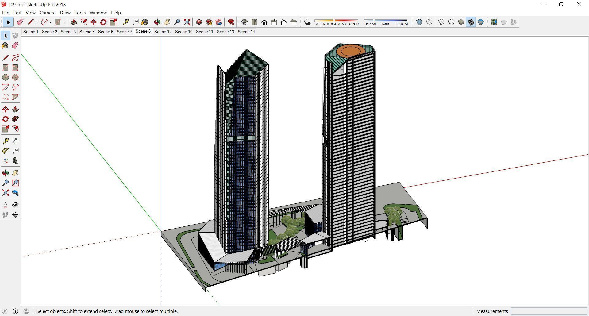 Sketchup Commercial Complex 109 3D model_13