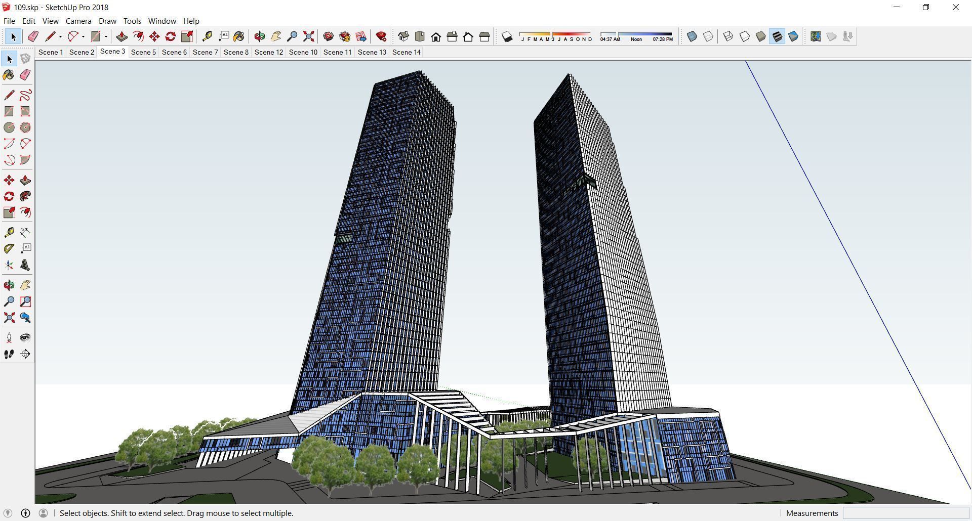 Sketchup Commercial Complex 109 3D model_8