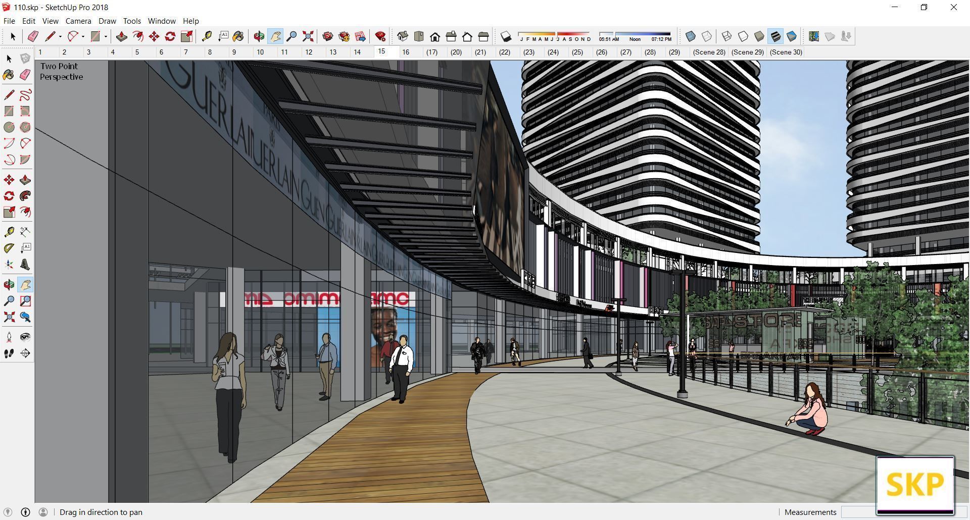 Sketchup Commercial Complex 110 3D model_7