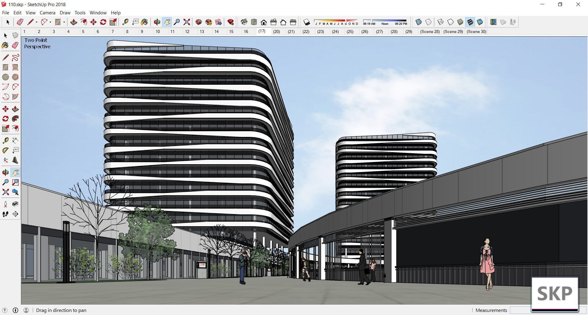 Sketchup Commercial Complex 110 3D model_9