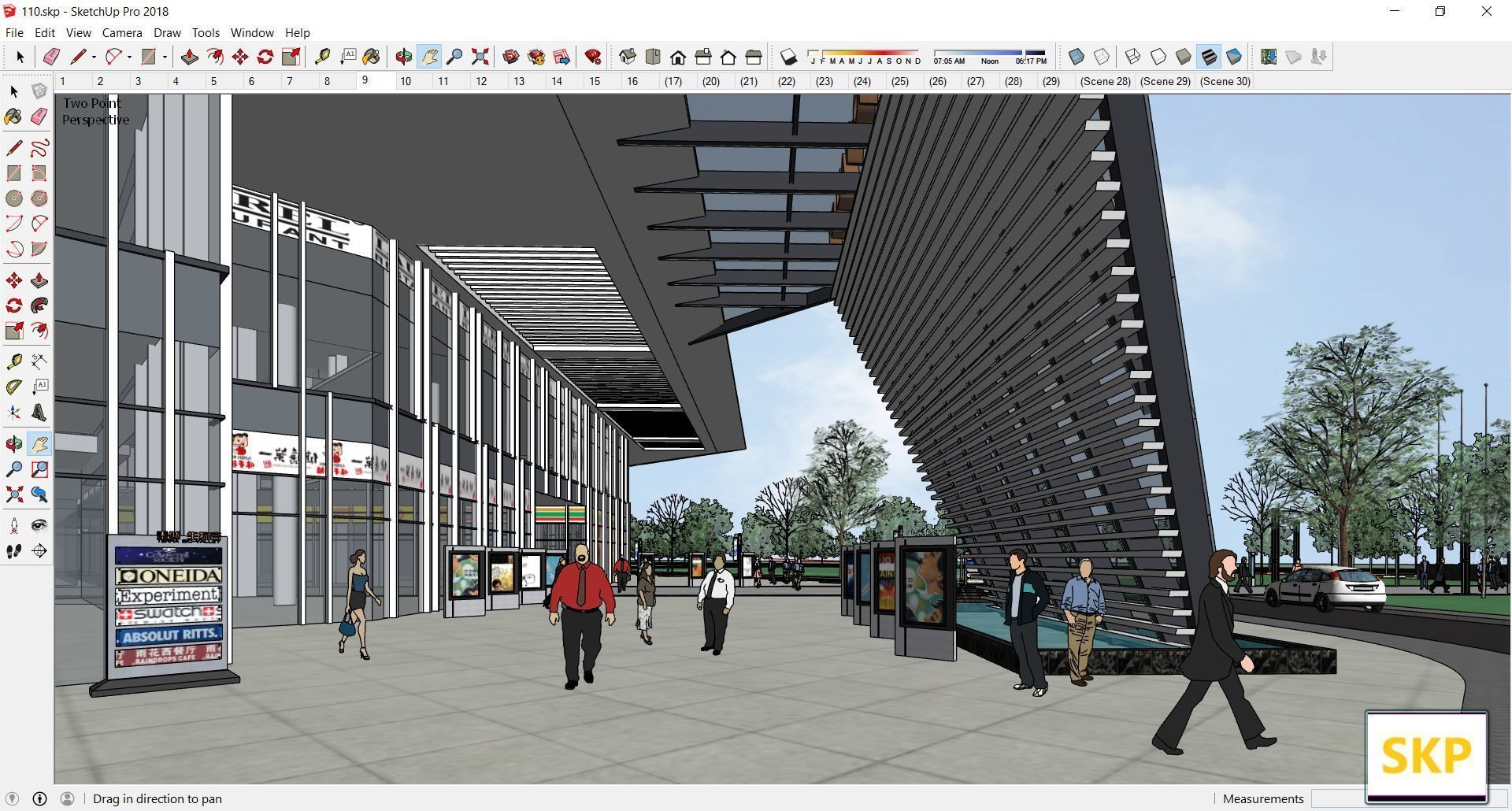 Sketchup Commercial Complex 110 3D model_1