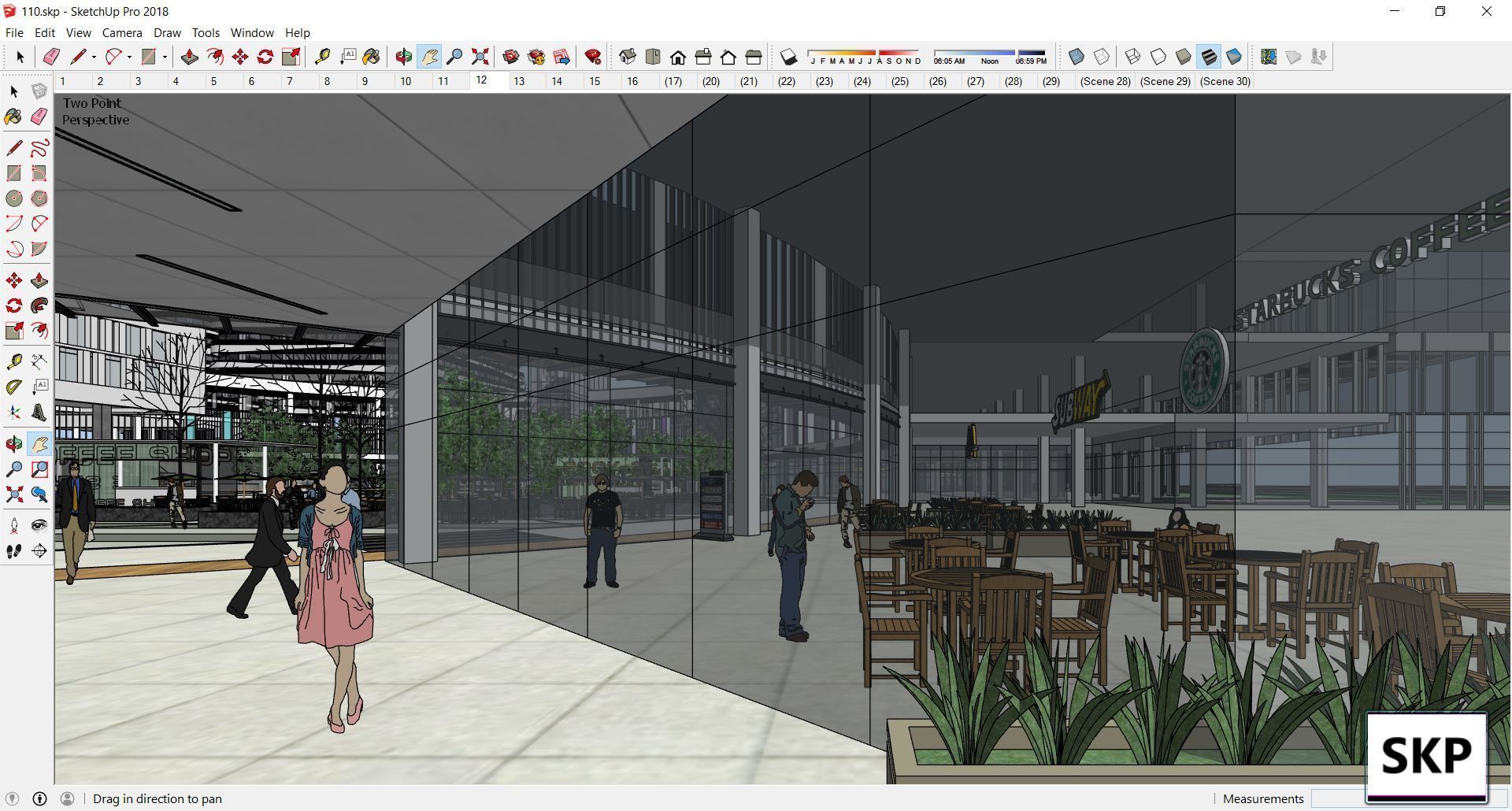 Sketchup Commercial Complex 110 3D model_4