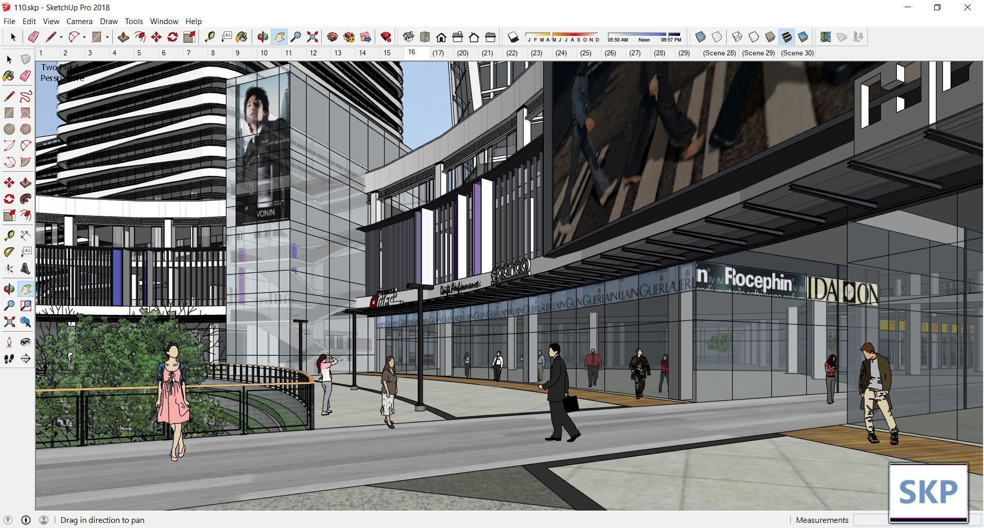 Sketchup Commercial Complex 110 3D model_8