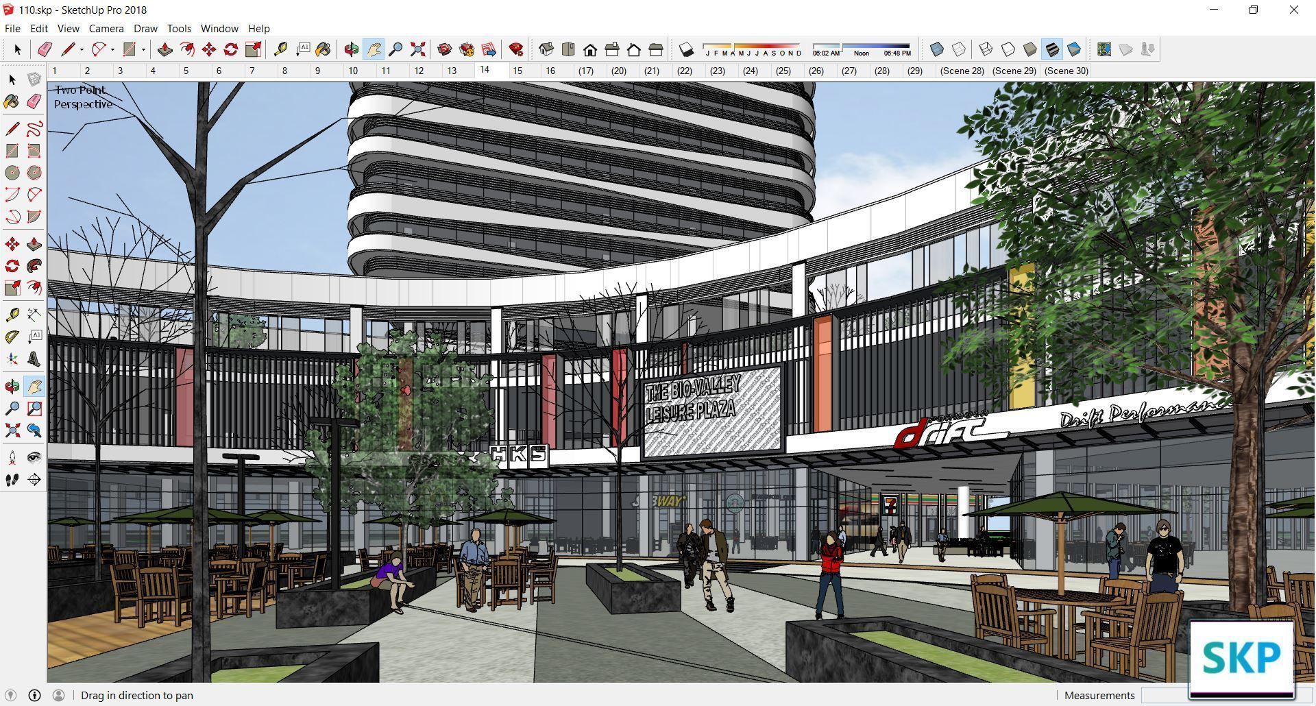 Sketchup Commercial Complex 110 3D model_6