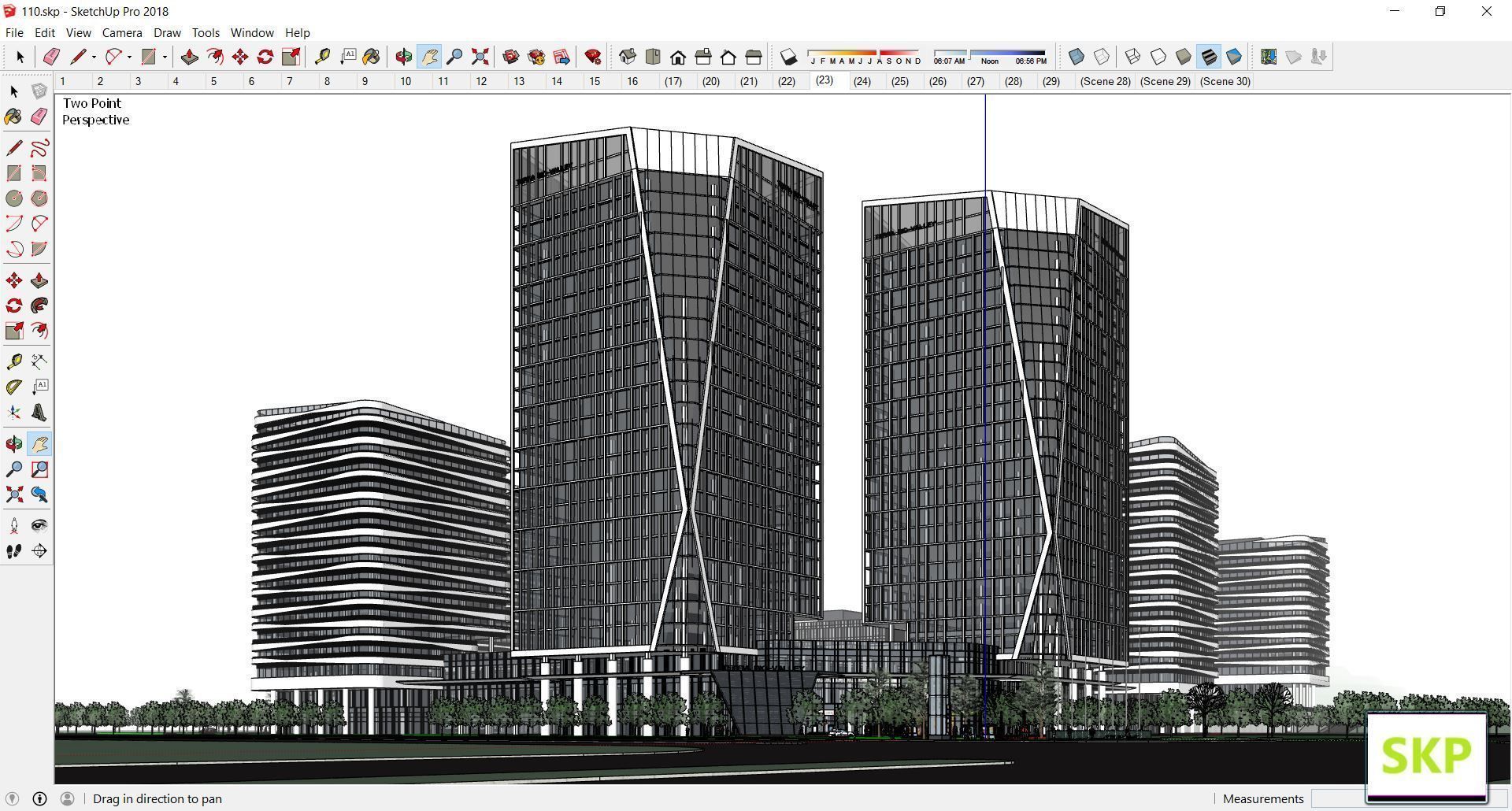 Sketchup Commercial Complex 110 3D model_14
