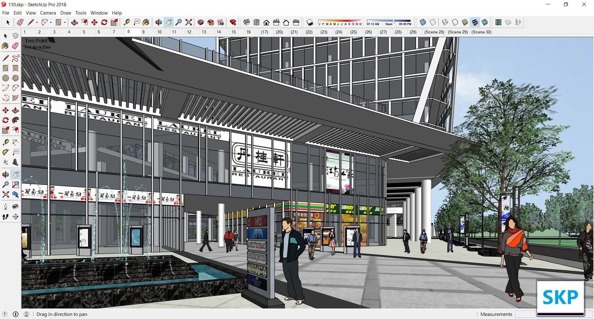 Sketchup Commercial Complex 110 3D model_31