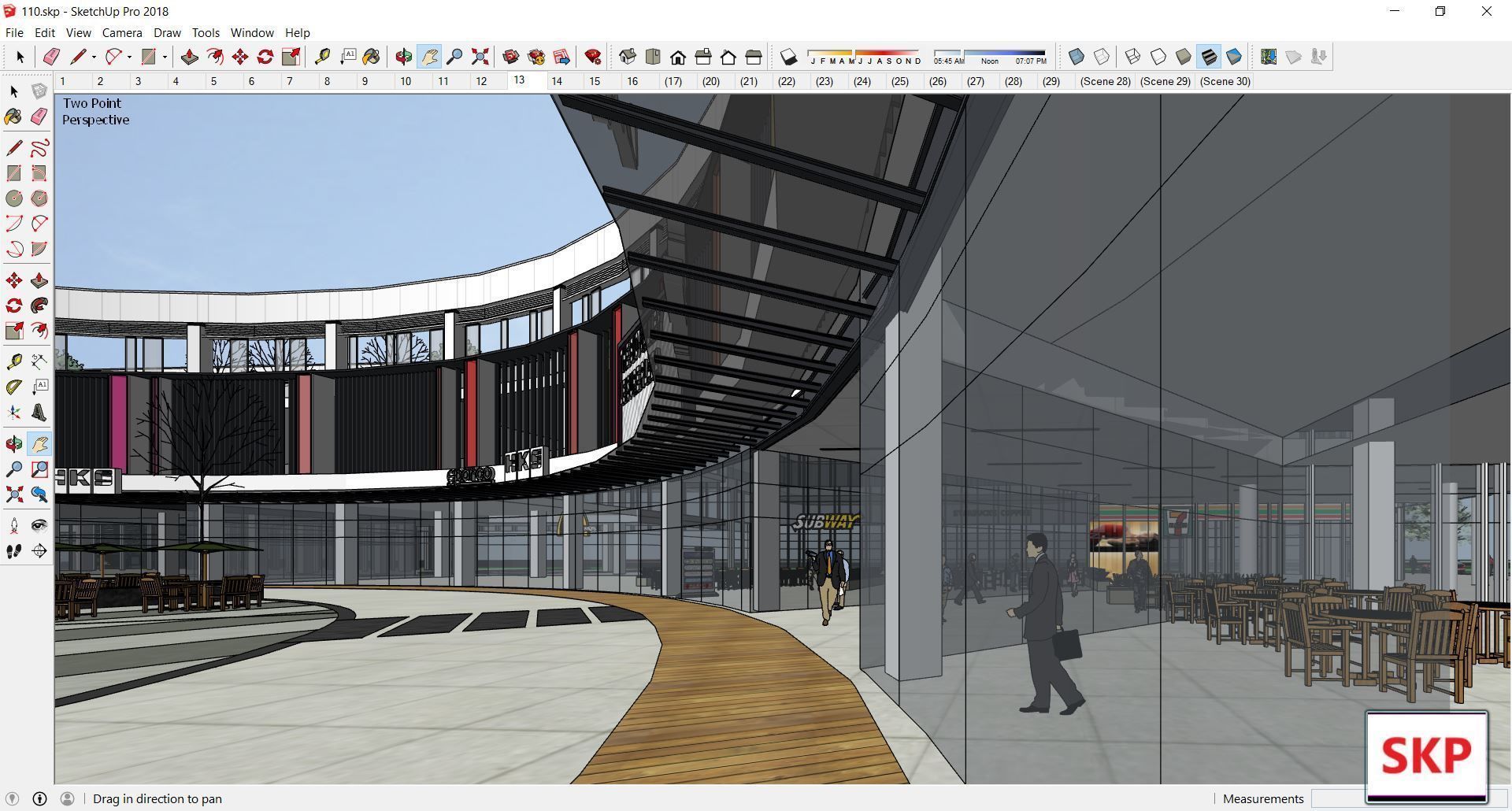 Sketchup Commercial Complex 110 3D model_5