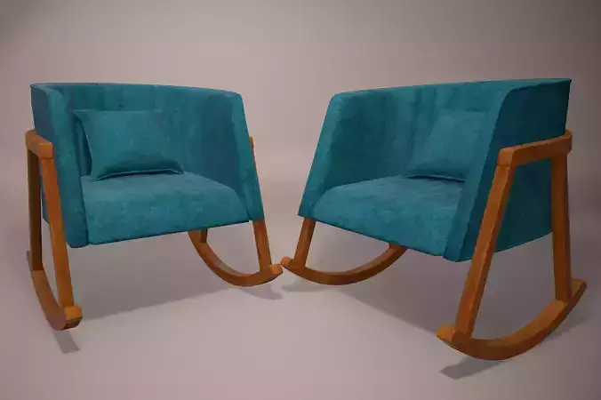 3D Interior Chair Model with Texture