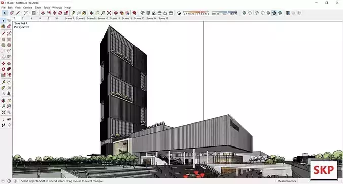 Sketchup Commercial Complex 111 3D model