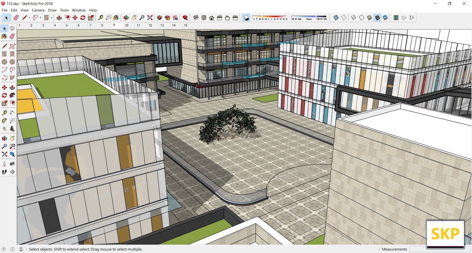Sketchup Commercial Complex 112 3D model_14