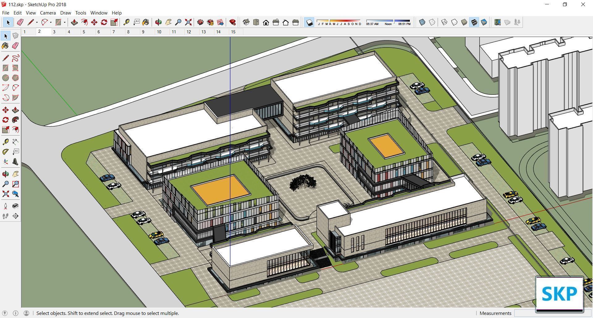 Sketchup Commercial Complex 112 3D model_8