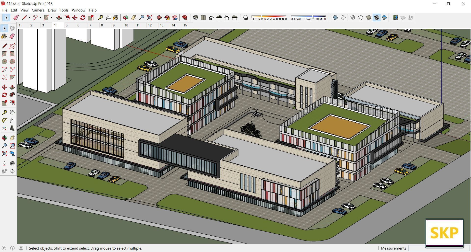 Sketchup Commercial Complex 112 3D model_9