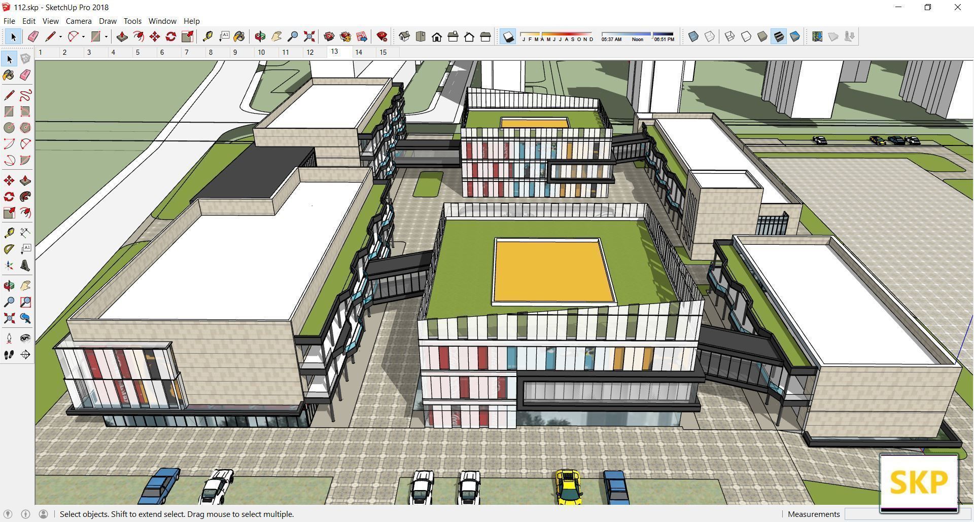Sketchup Commercial Complex 112 3D model_4