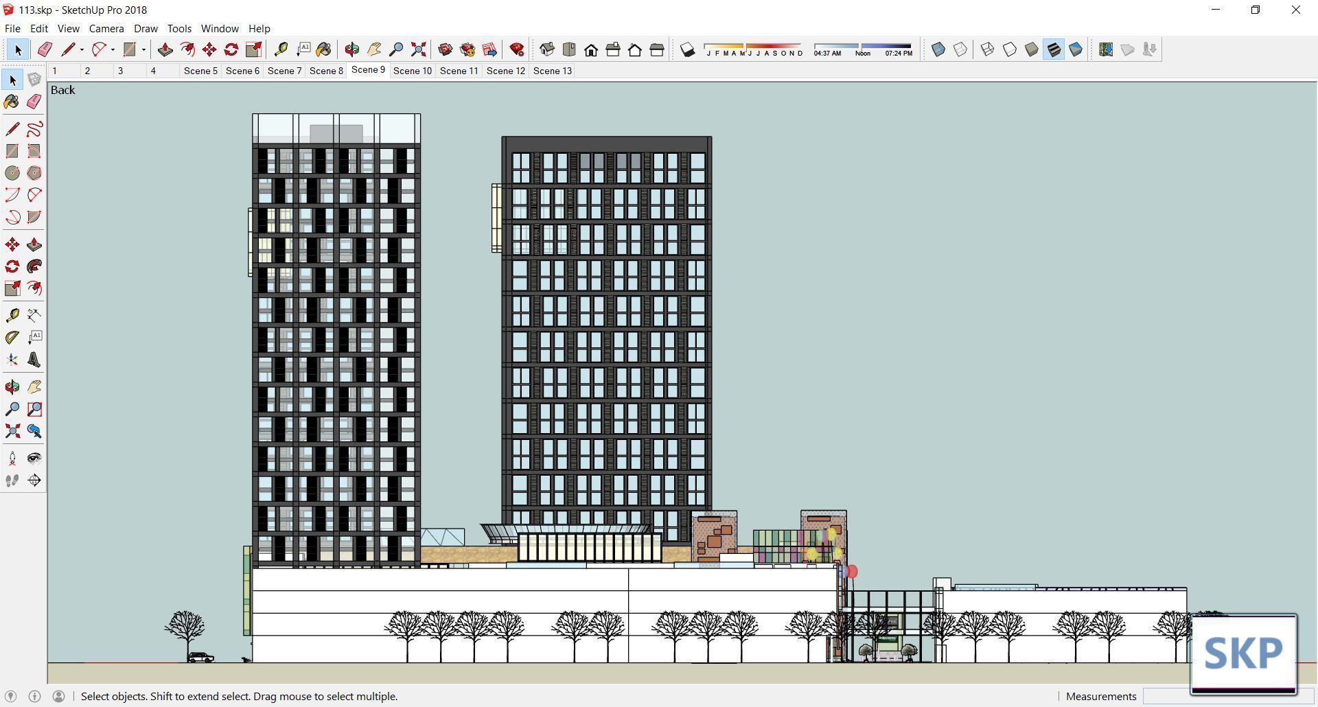 Sketchup Commercial Complex 113 3D model_12