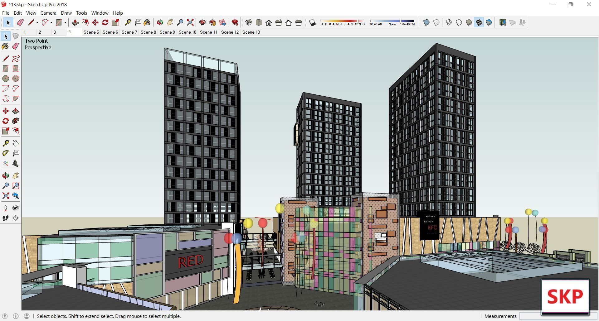 Sketchup Commercial Complex 113 3D model_7