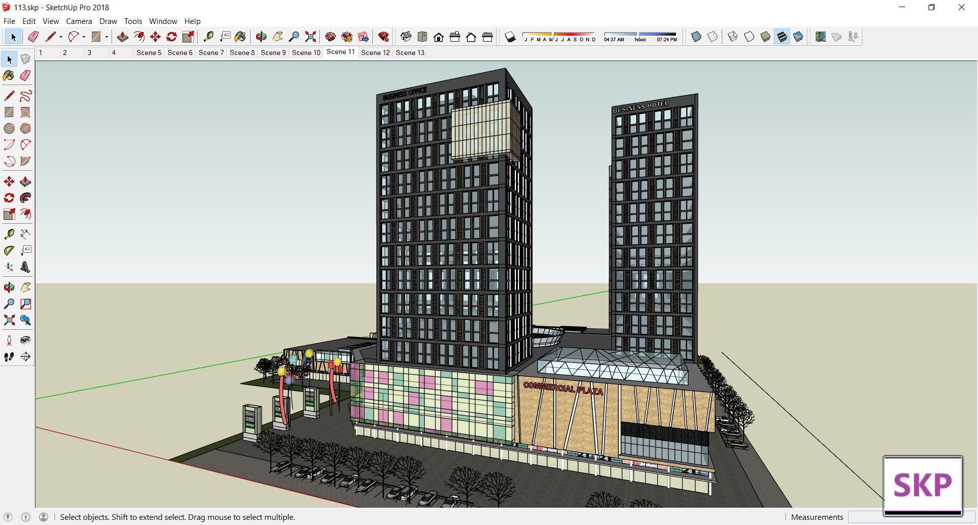 Sketchup Commercial Complex 113 3D model_2
