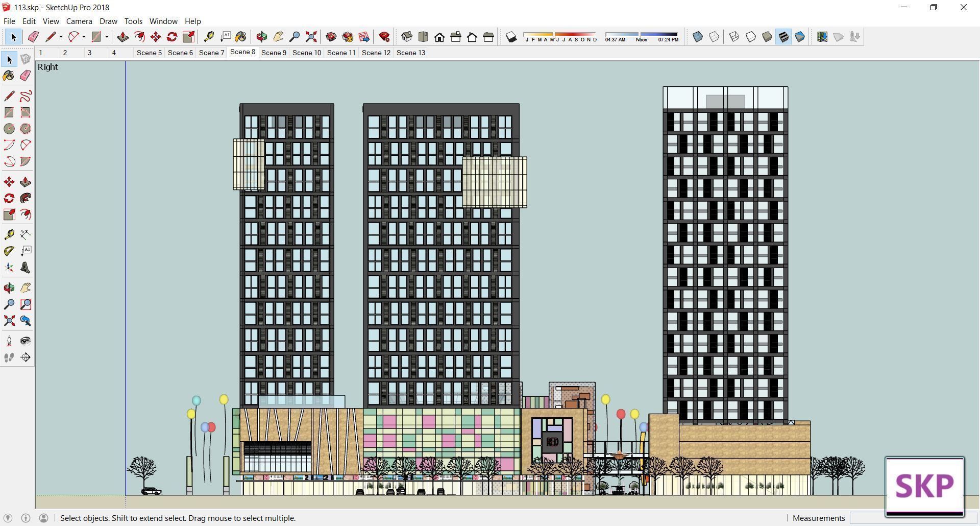 Sketchup Commercial Complex 113 3D model_11