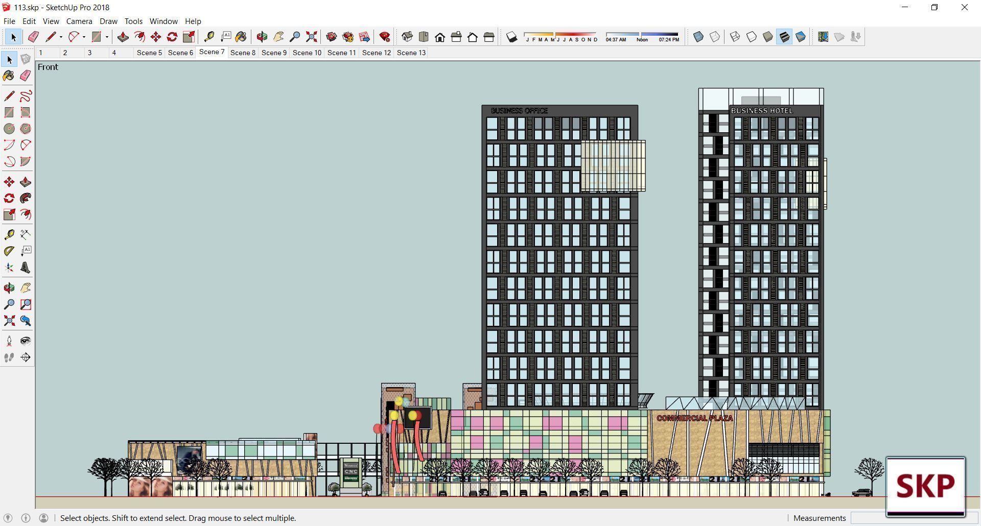Sketchup Commercial Complex 113 3D model_10