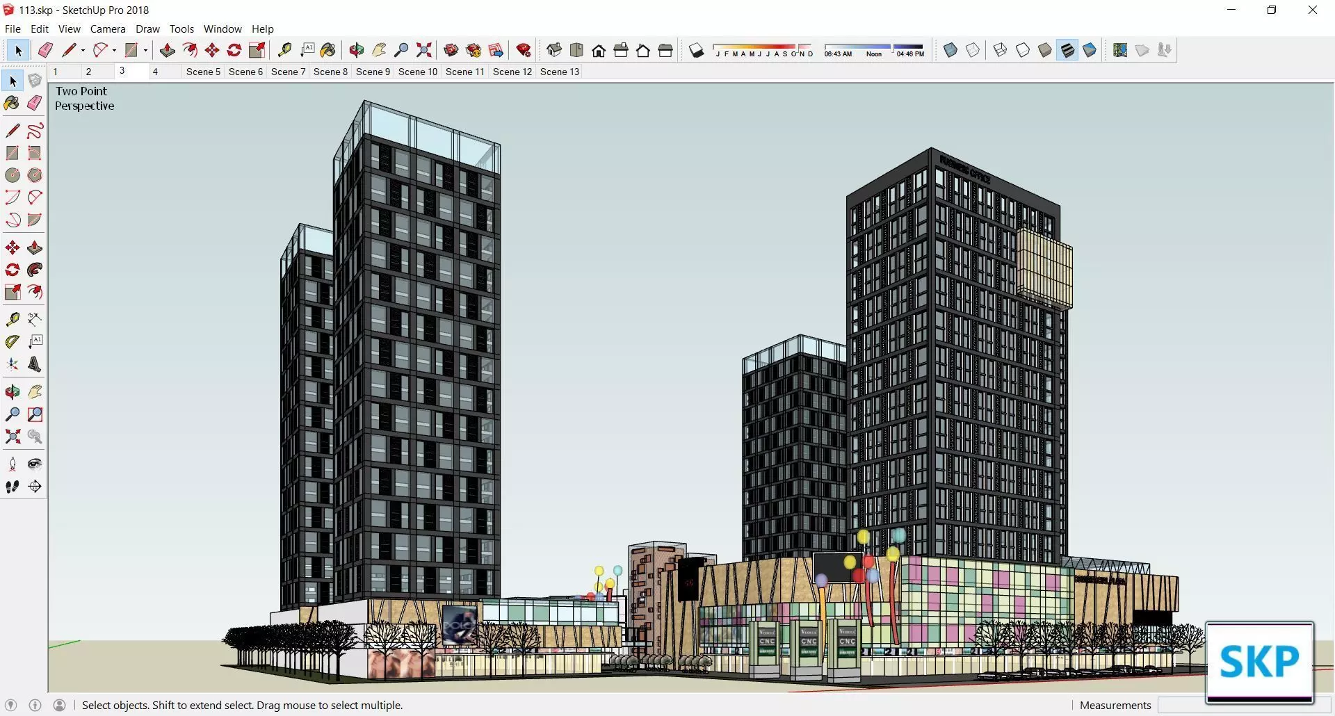 Sketchup Commercial Complex 113 3D model_0