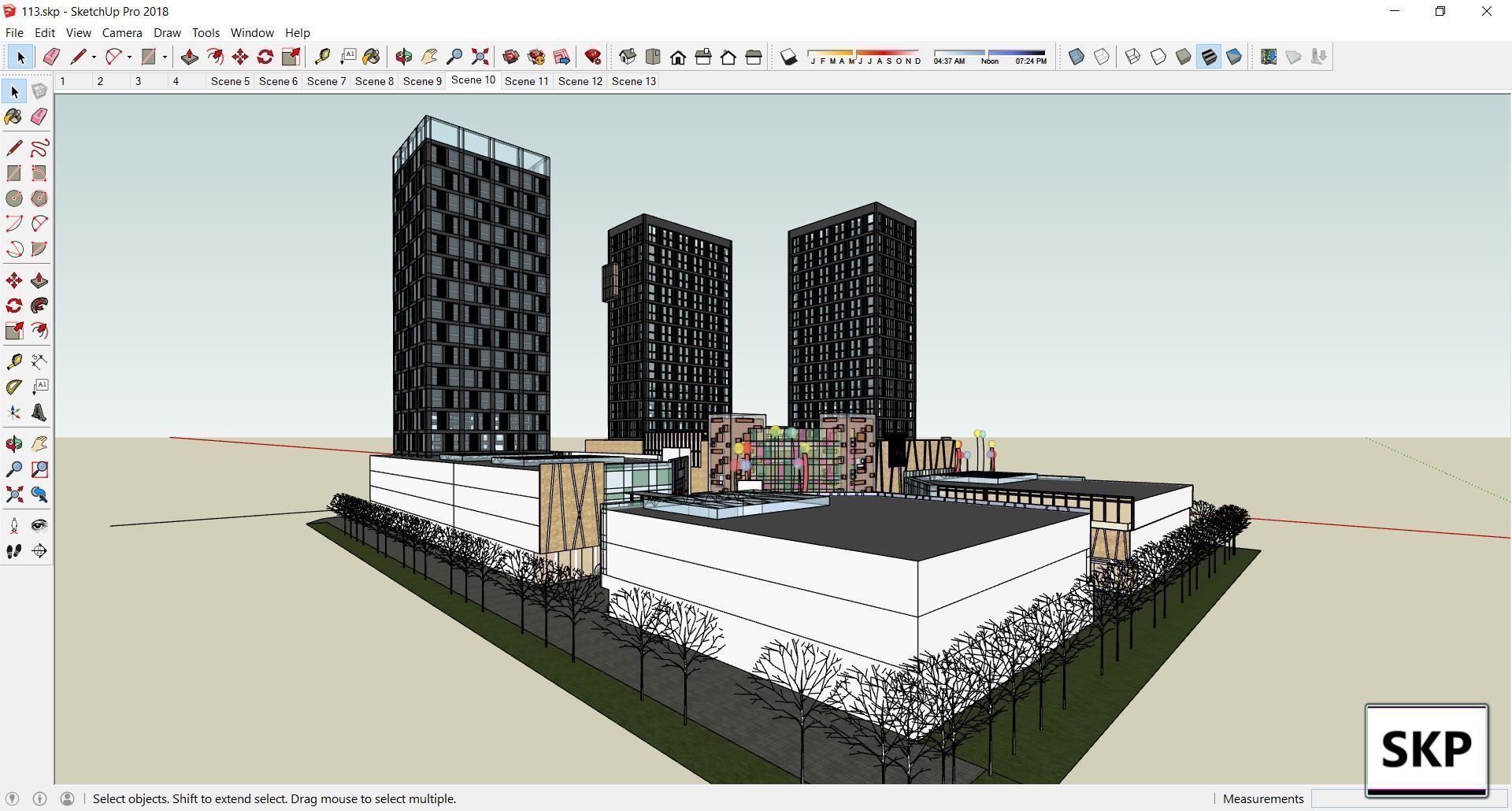 Sketchup Commercial Complex 113 3D model_1