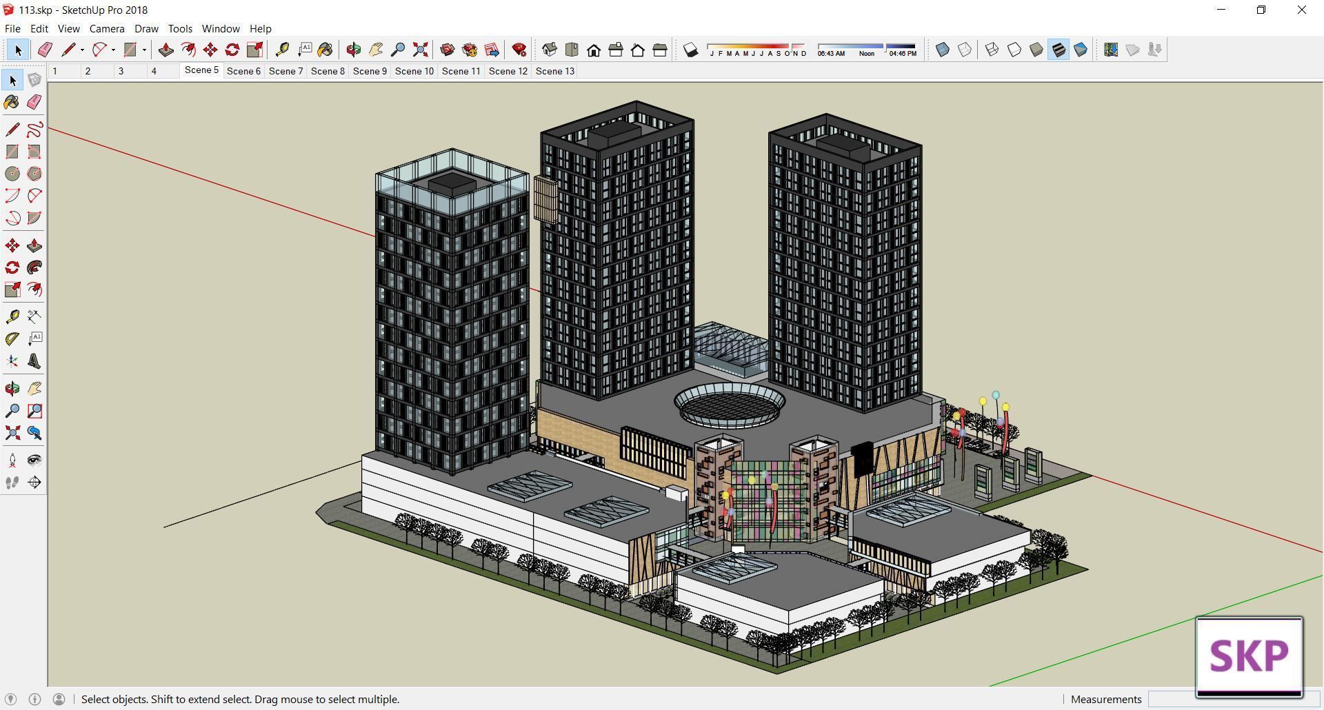 Sketchup Commercial Complex 113 3D model_8