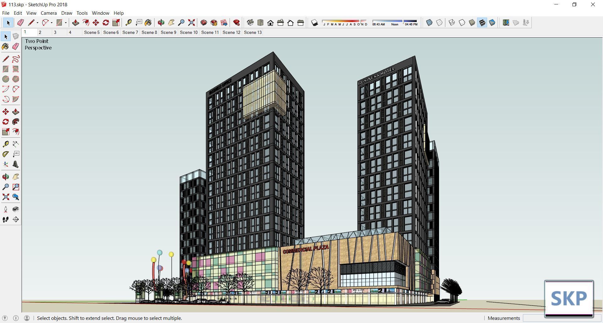 Sketchup Commercial Complex 113 3D model_5