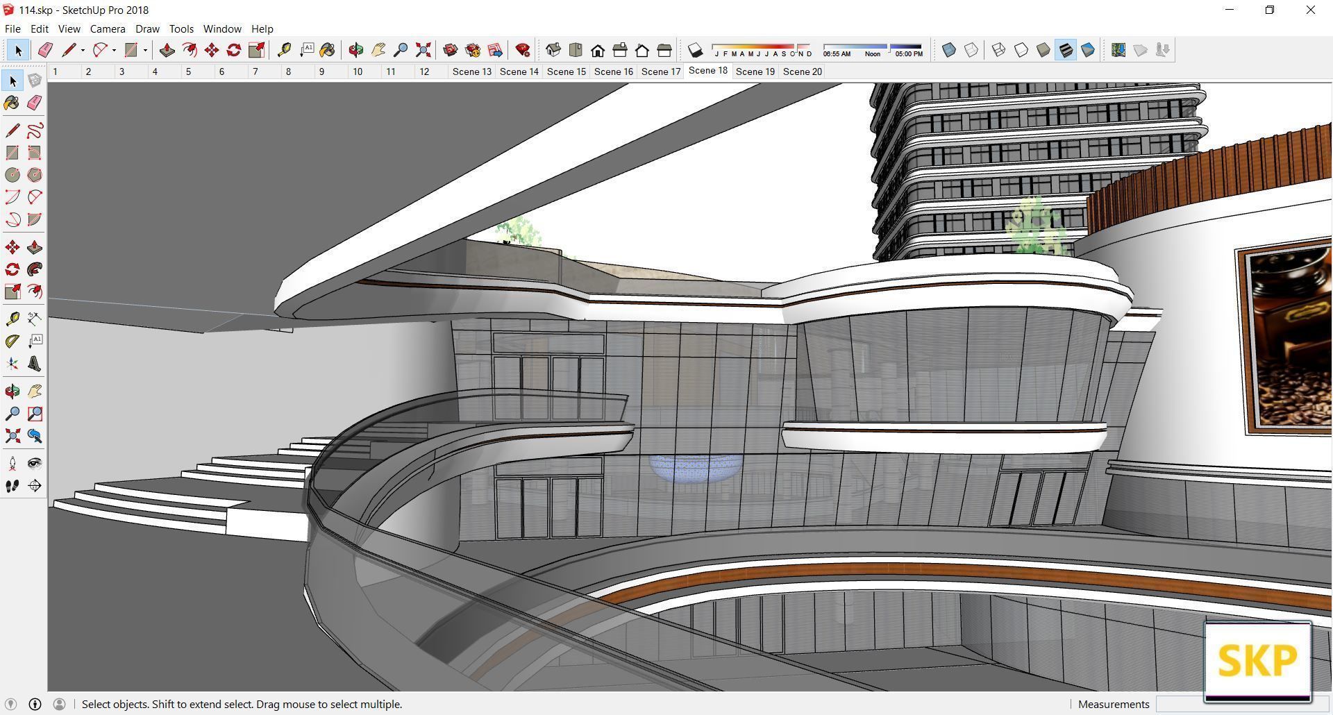 Sketchup Commercial Complex 114 3D model_9