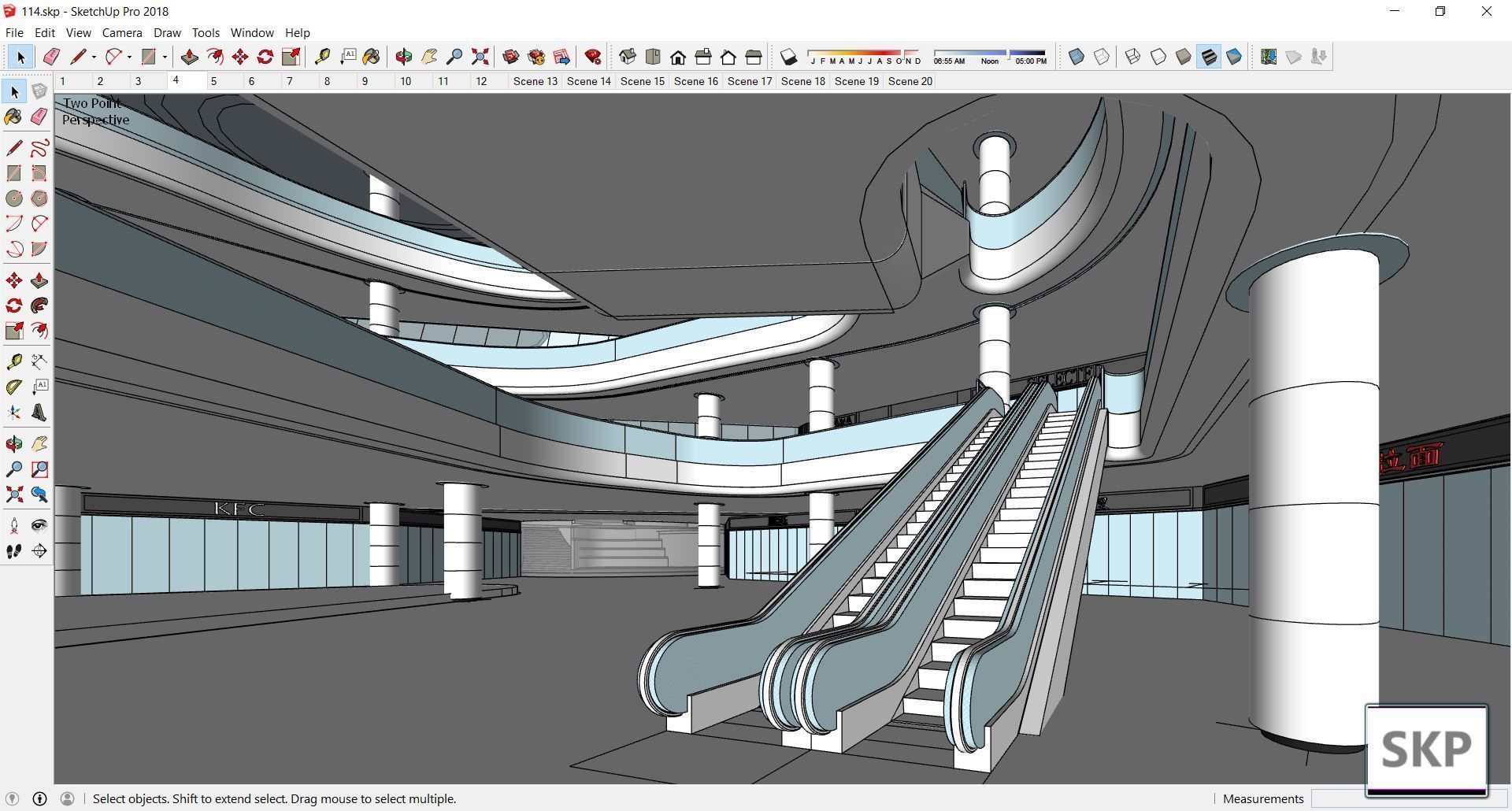 Sketchup Commercial Complex 114 3D model_14
