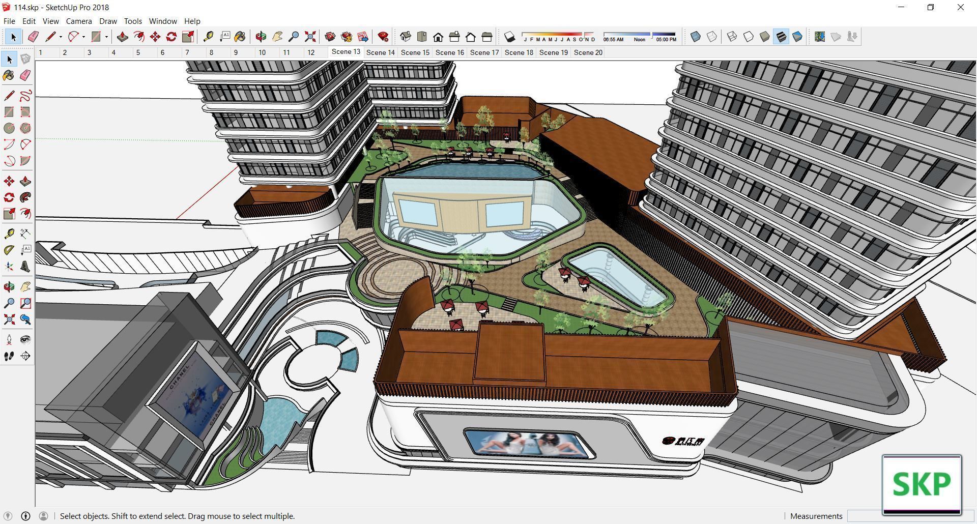 Sketchup Commercial Complex 114 3D model_5