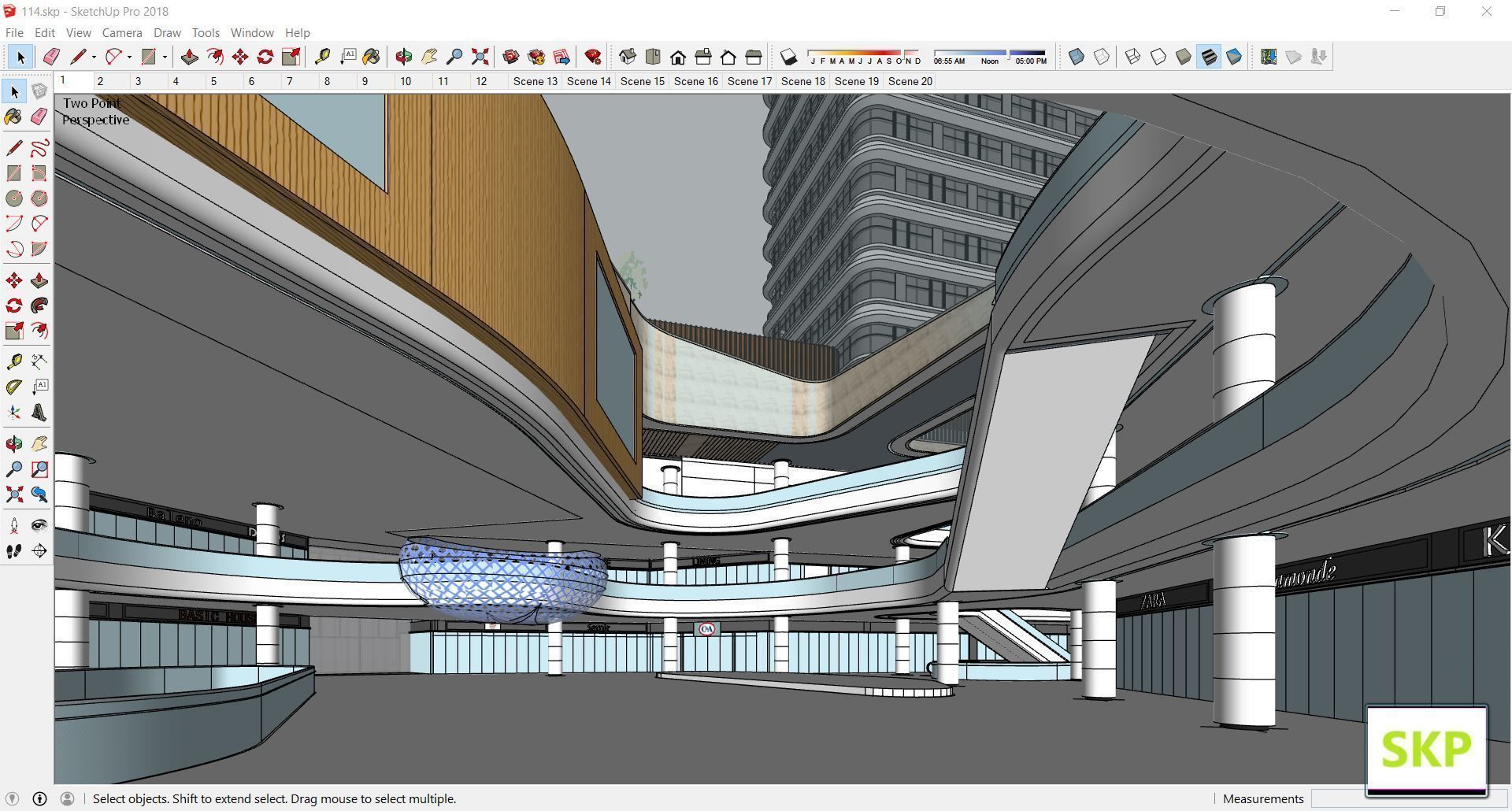 Sketchup Commercial Complex 114 3D model_1