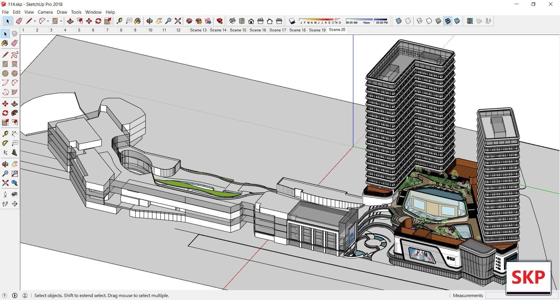 Sketchup Commercial Complex 114 3D model_12
