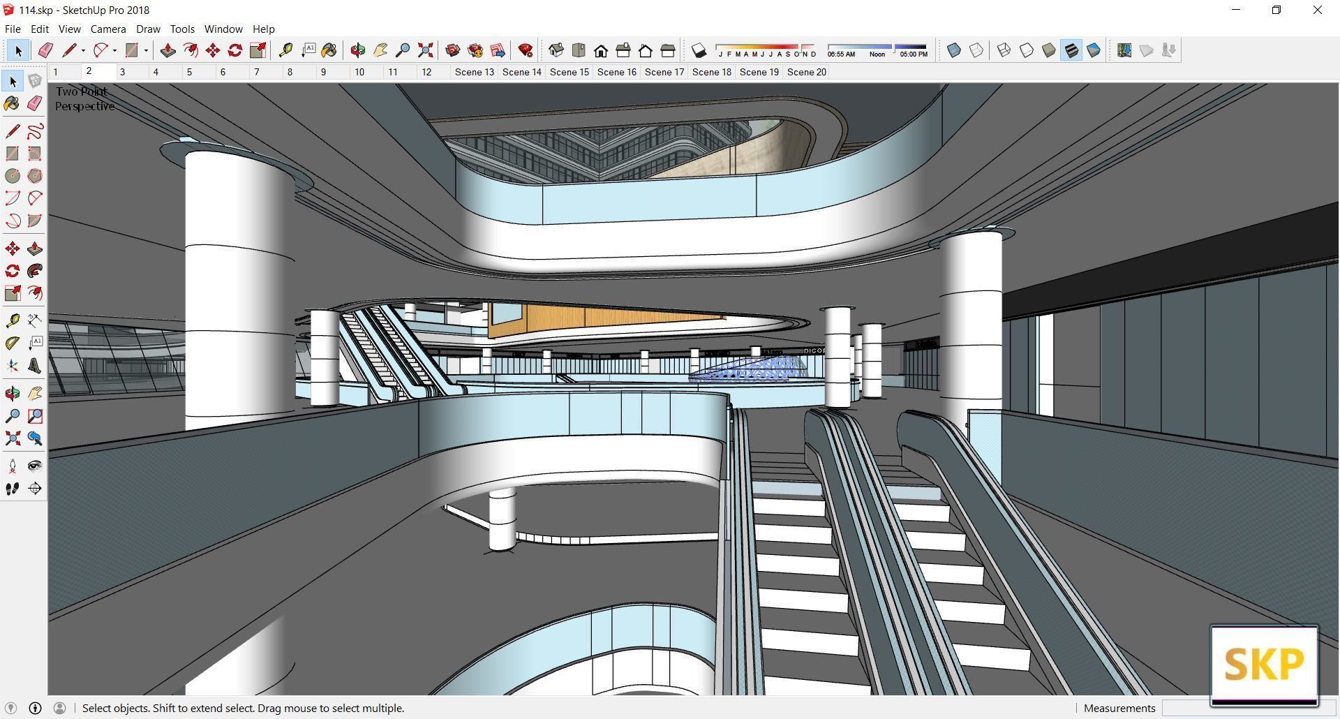 Sketchup Commercial Complex 114 3D model_11