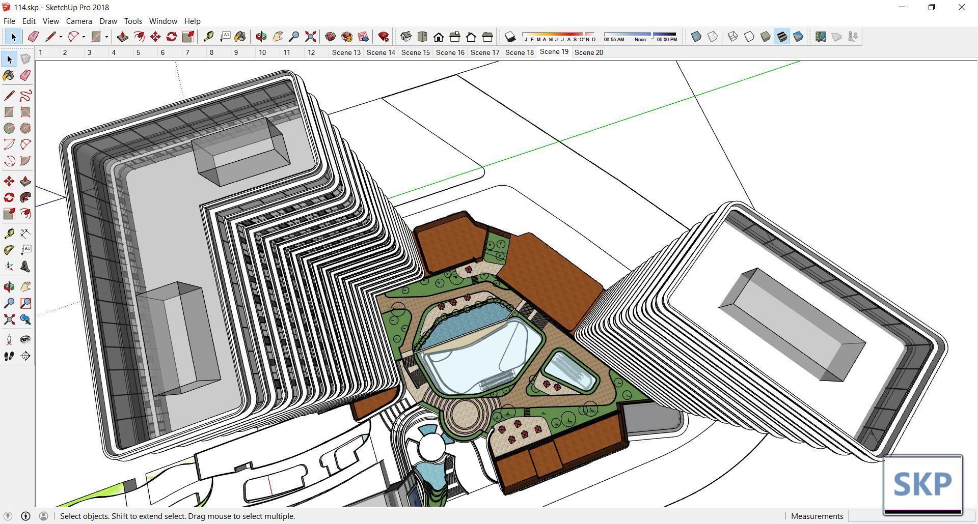 Sketchup Commercial Complex 114 3D model_10