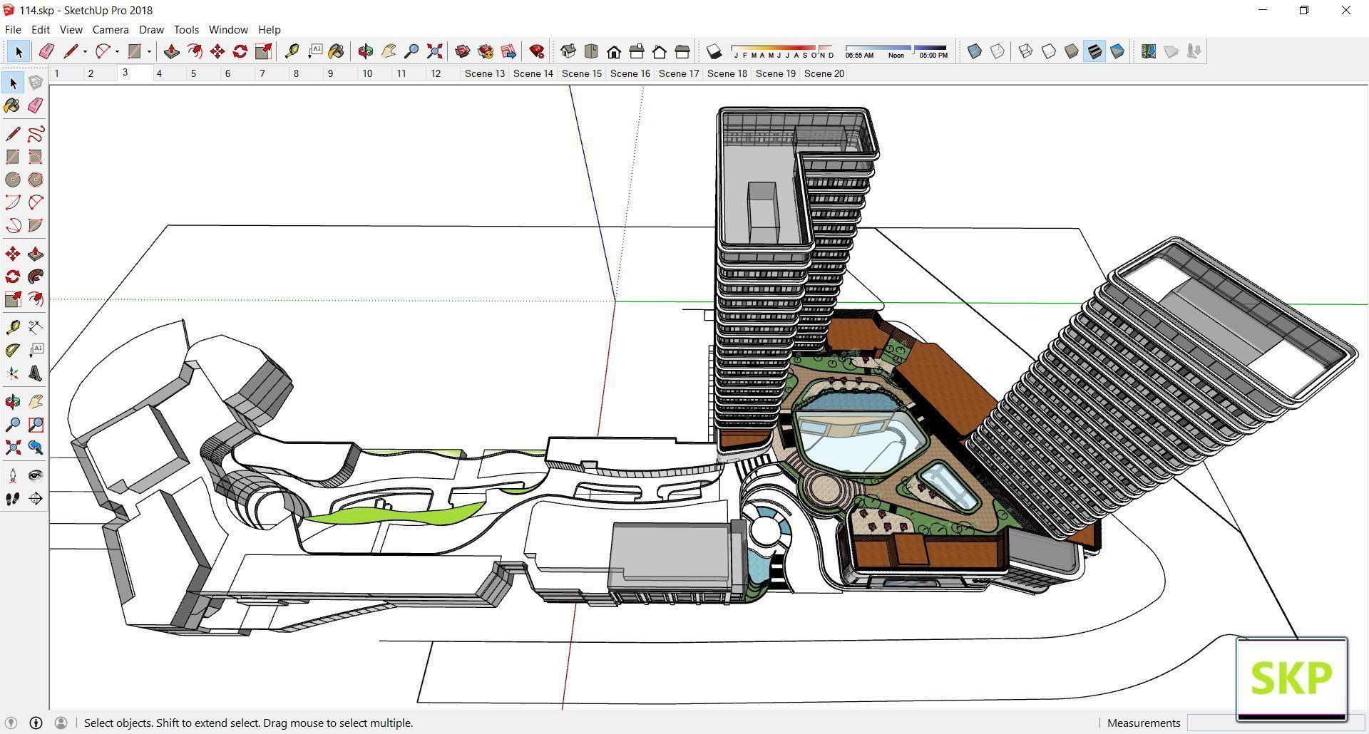Sketchup Commercial Complex 114 3D model_13