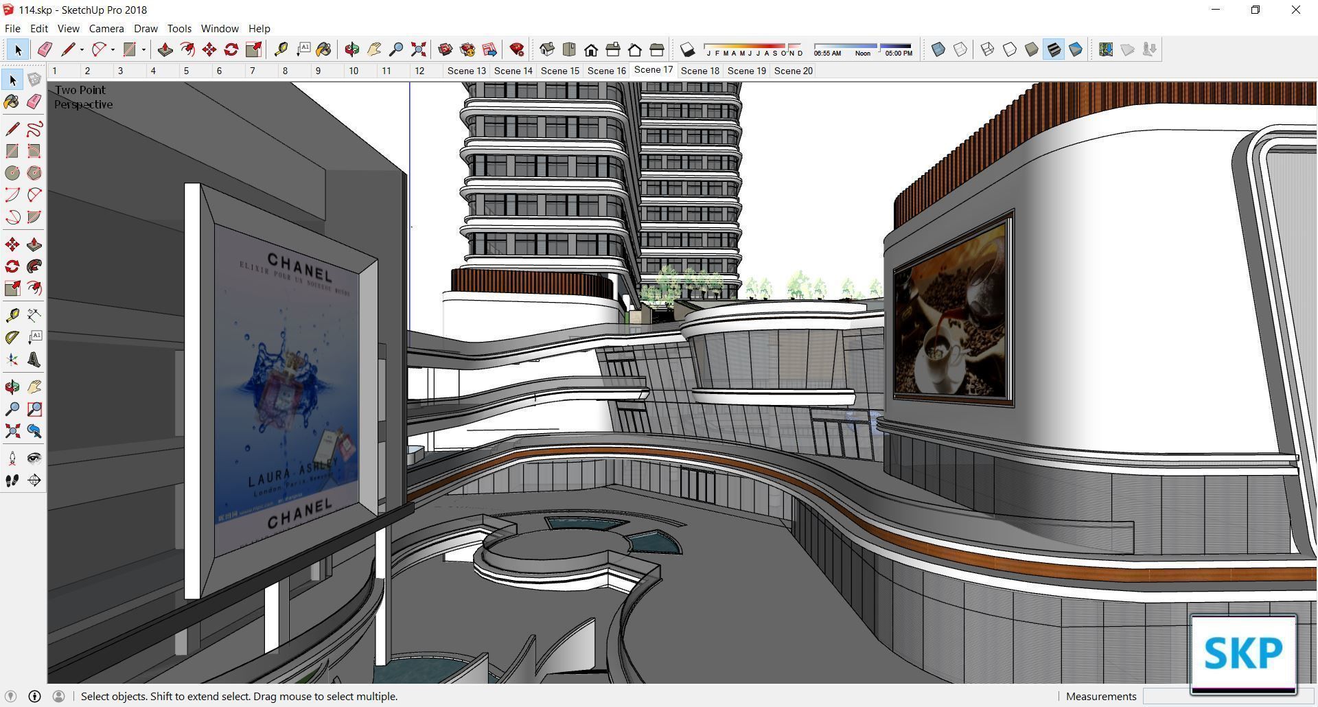 Sketchup Commercial Complex 114 3D model_8