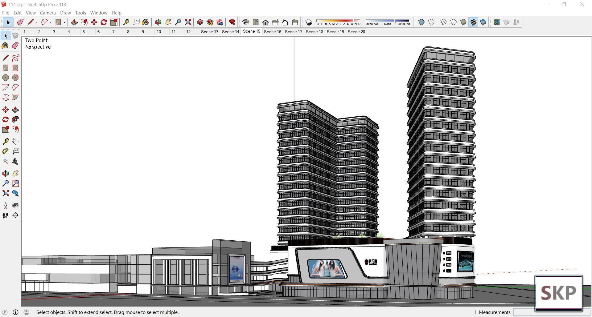 Sketchup Commercial Complex 114 3D model_6