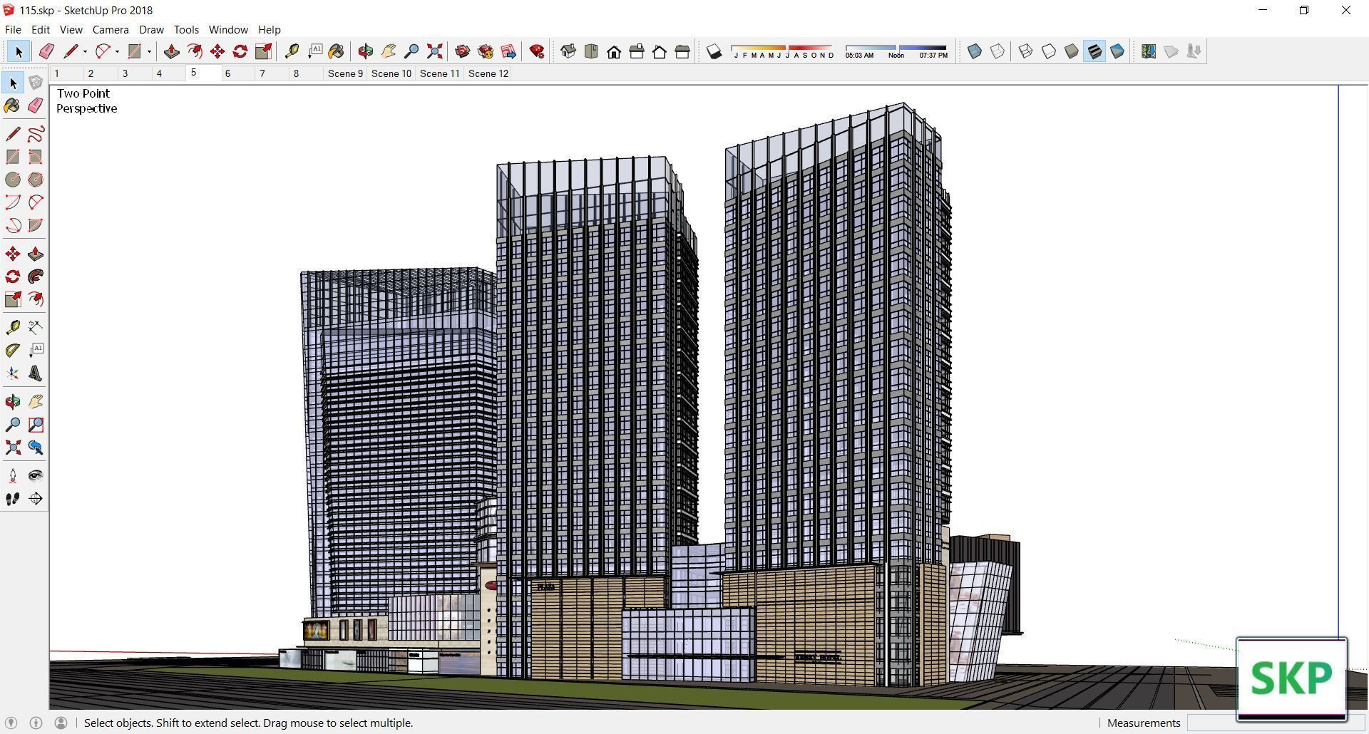 Sketchup Commercial Complex 115 3D model_7