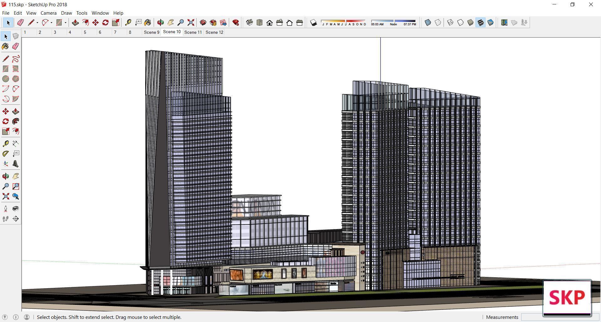 Sketchup Commercial Complex 115 3D model_1