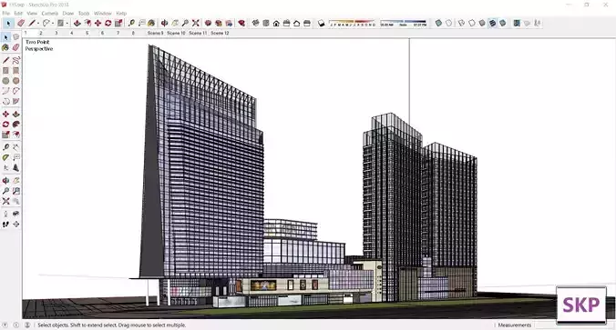 Sketchup Commercial Complex 115 3D model